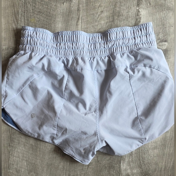 lululemon athletica Pants - Lululemon Athletica Light Gray And Blue Reversible Athletic Shorts